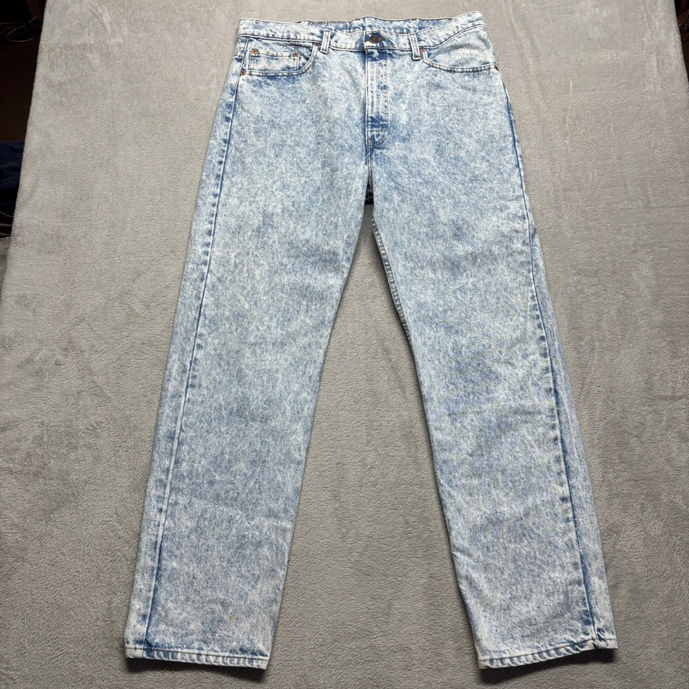 VTG Levis 505 Acid Wash Jeans Mens 40x32 (Fits 37x32) Made in USA 80's 90's‎